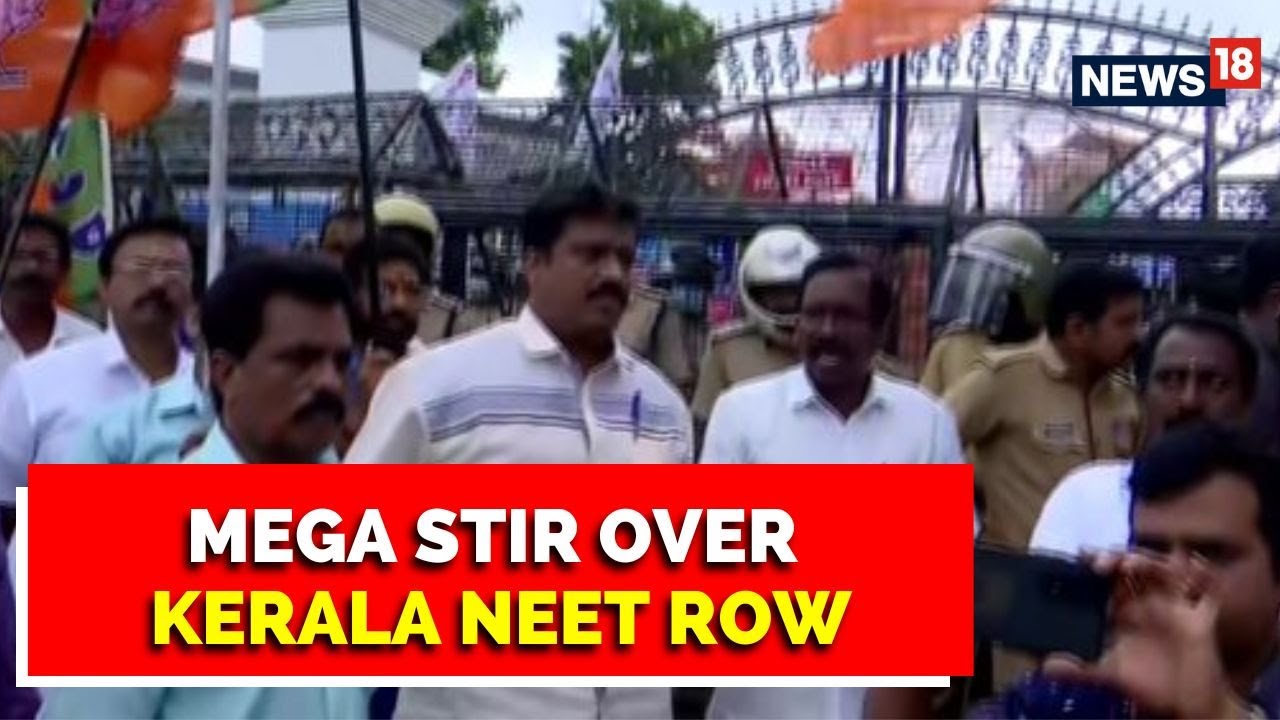Mega Stir Over Kerala NEET Row, Cops Use Water Cannons To Disperse Protesters | English News