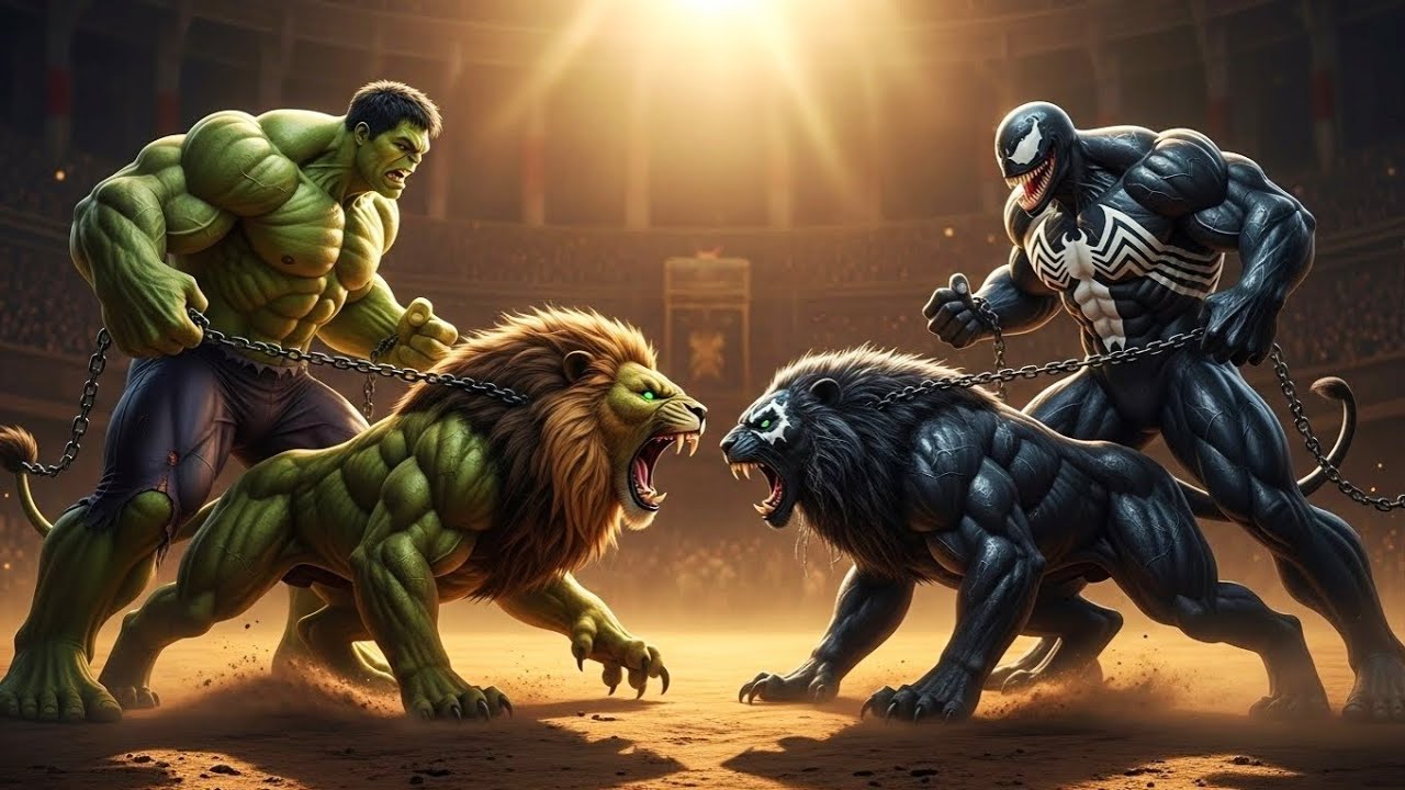 ⚔️ Venom Lion vs Savage Hulk | Ultimate Arena Battle | Who Will Win?