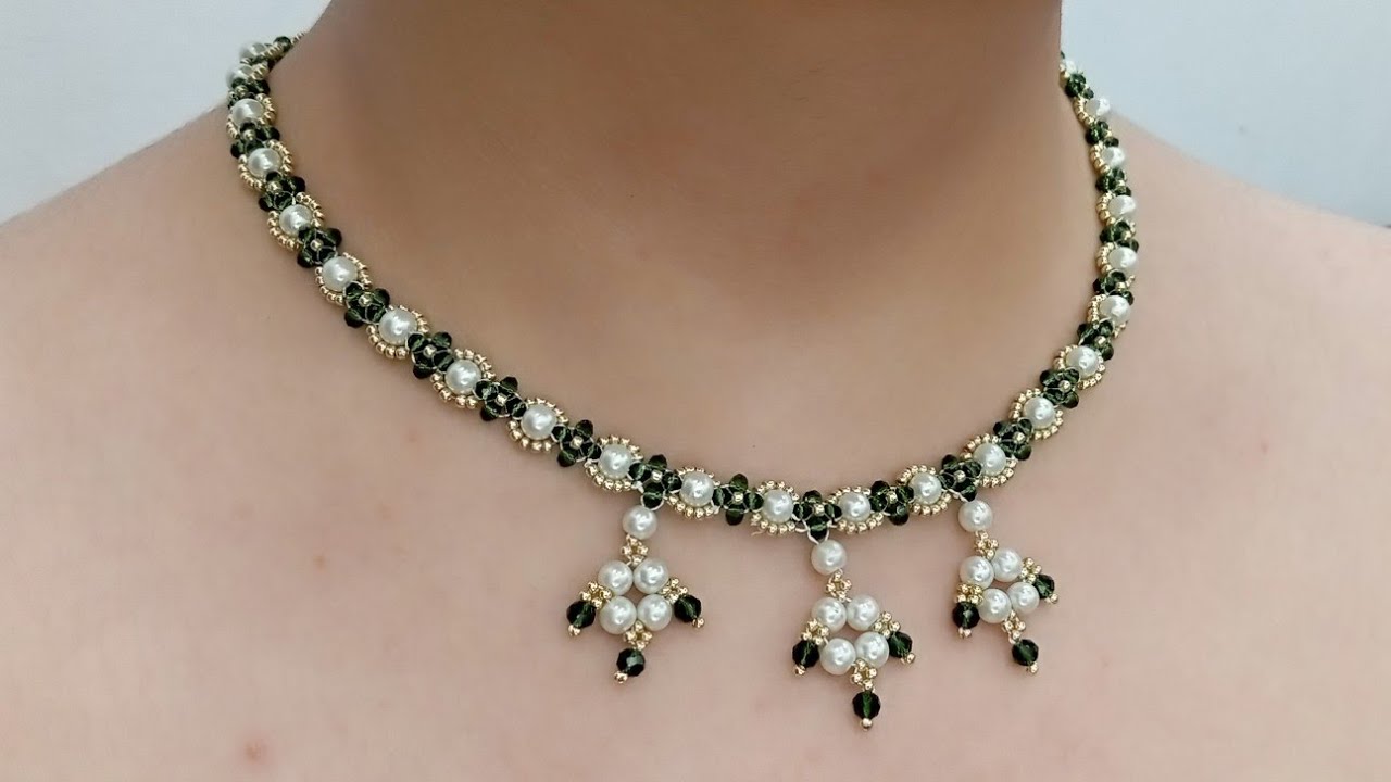Easy Necklace Making | Beaded Necklace Making @Jewelry.Crystals #necklace #necklaces #shorts 