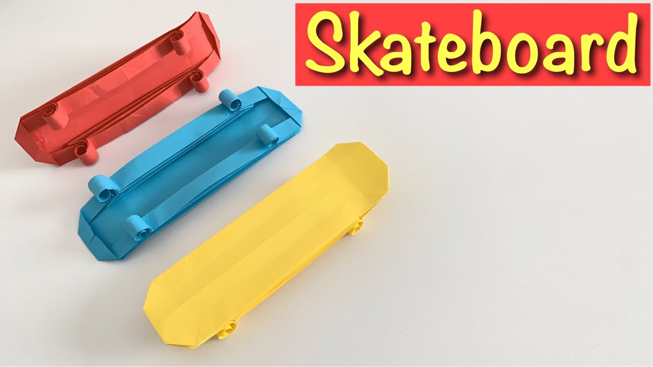 ORIGAMI SKATEBOARD EASY | PAPER CRAFTS | TUTORIAL