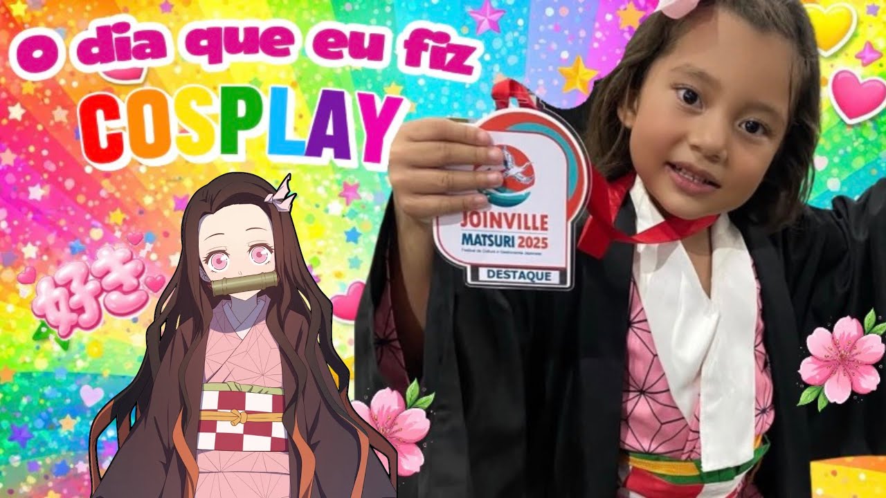 O DIA QUE EU FIZ COSPLAY DA NEZUKO, participei concurso e ganhei medalha