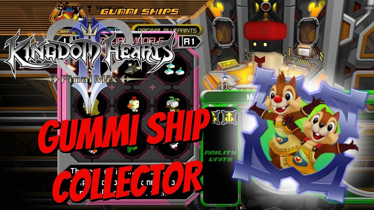 KINGDOM HEARTS 2.5 FINAL MIX - ALL SPECIAL MODEL GUMMI SHIPS!! SECRET GUMMI SHIP BOSS!