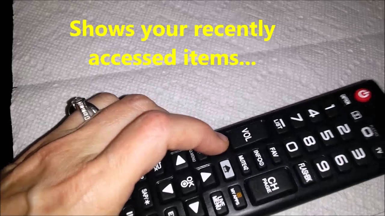 LG 60UF7300 LED TV Remote Control Overview
