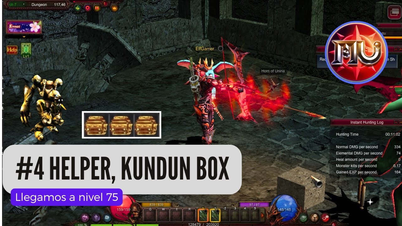 MU Online Webzen Día 2 : Misiones, Spots, Helper y Kundun Box + EXC Items (Level 74)