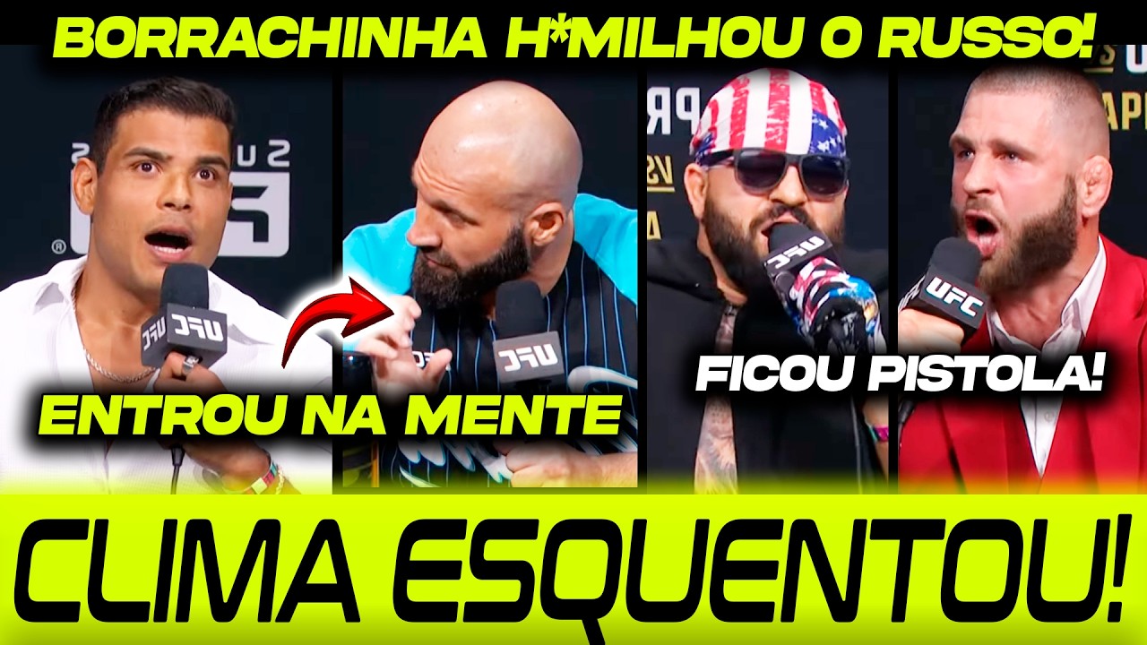 CLIMA FECHOU!🚨 BORRACHINHA CALA O RUSSO NA COLETIVA DE IMPRENSA DO UFC 327 JIRI PROCHAZKA X ULBERG