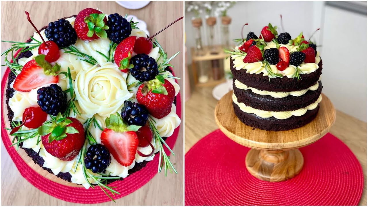 BOLO GUIRLANDA DE NATAL | NAKED CAKE DE CHOCOLATE | BOLOS DE VITRINE | KAREN MUNHOZ