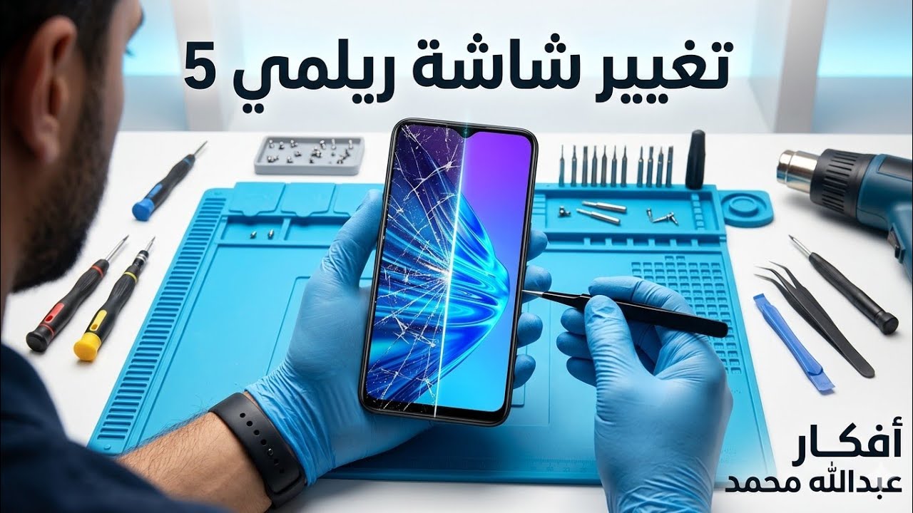 طريقه تغيير شاشه تليفون realme 5/افكار عبدالله محمد