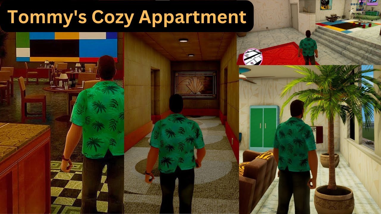 Tommy's Cozy and Luxurious apartment in the GTA Vice City The Definitive Edition. 