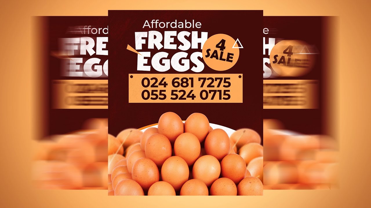 Eggs For Sale Banner | PHOTOSHOP CC TUTORIAL