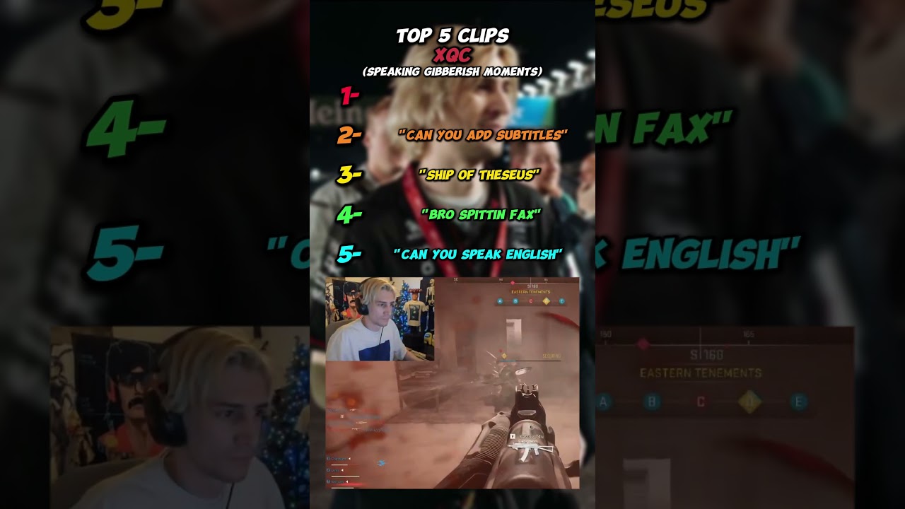 Топ-5 клипов &mdash; XQC (моменты с бессмысленной речью) | #xqc #top5 #shorts