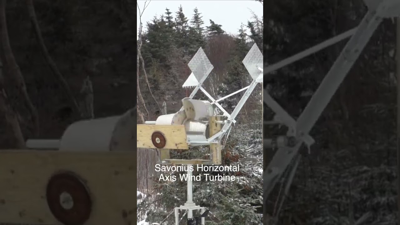 New Spin on Savonius: Horizontal Wind Turbine with Over Speed Control Frosty Day