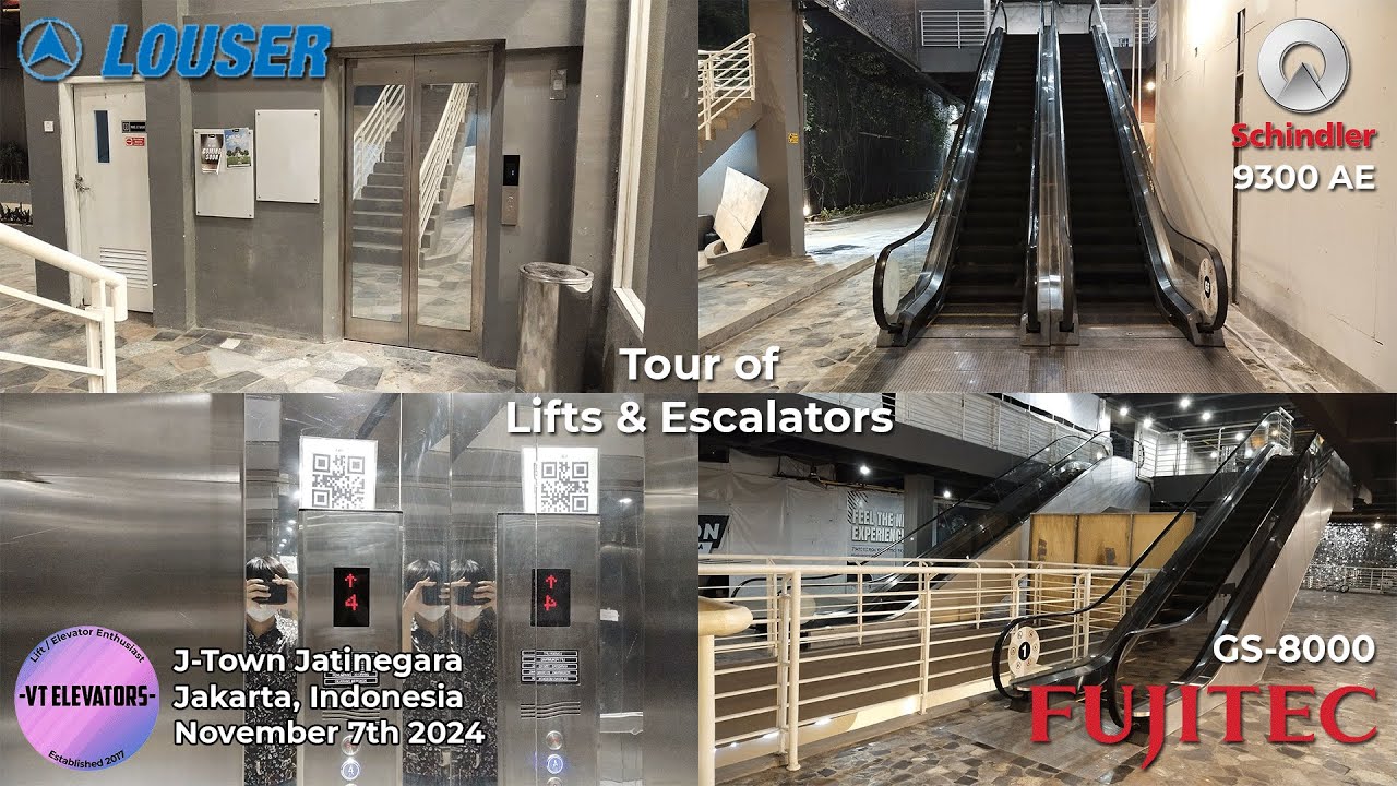 Tour of Reused Lifts & Escalators at J-Town Jatinegara, Jakarta: Louser Lift, Schindler & Fujitec