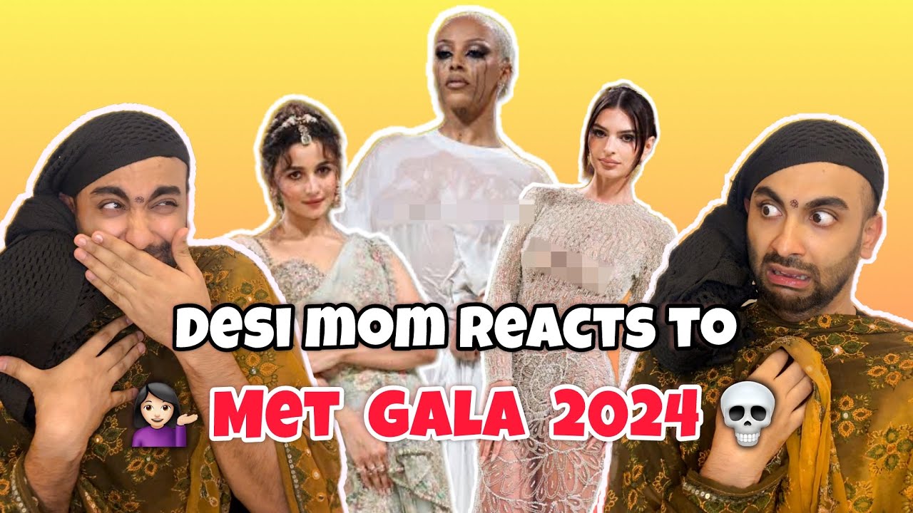 Desi Mom Ne Dekha MET GALA 2024 💁🏻&zwj;♀️😂😝 Funny Reaction | *FAINTS* at Doja Cat&rsquo;s Naked Dress🍊💀
