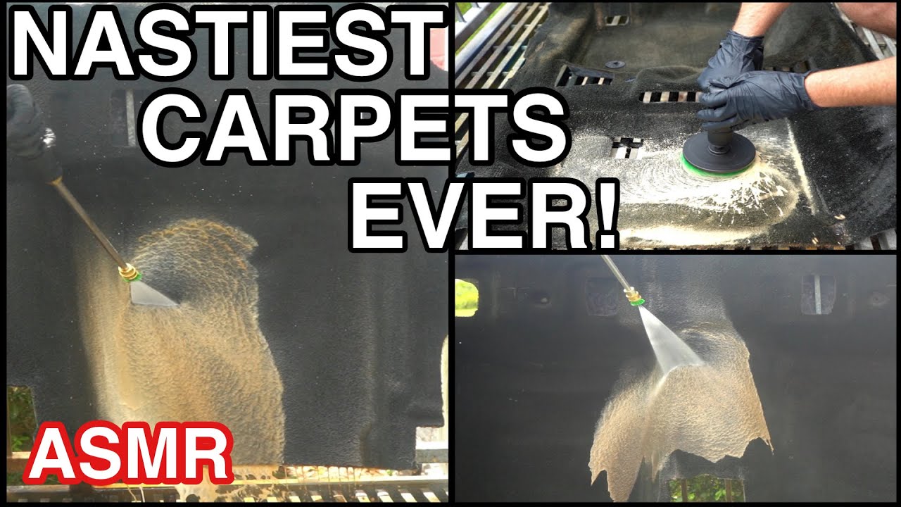 Super Cleaning The Nastiest Carpets Ever | Satisfying Car Detail Pressure Washing & Extraction ASMR!