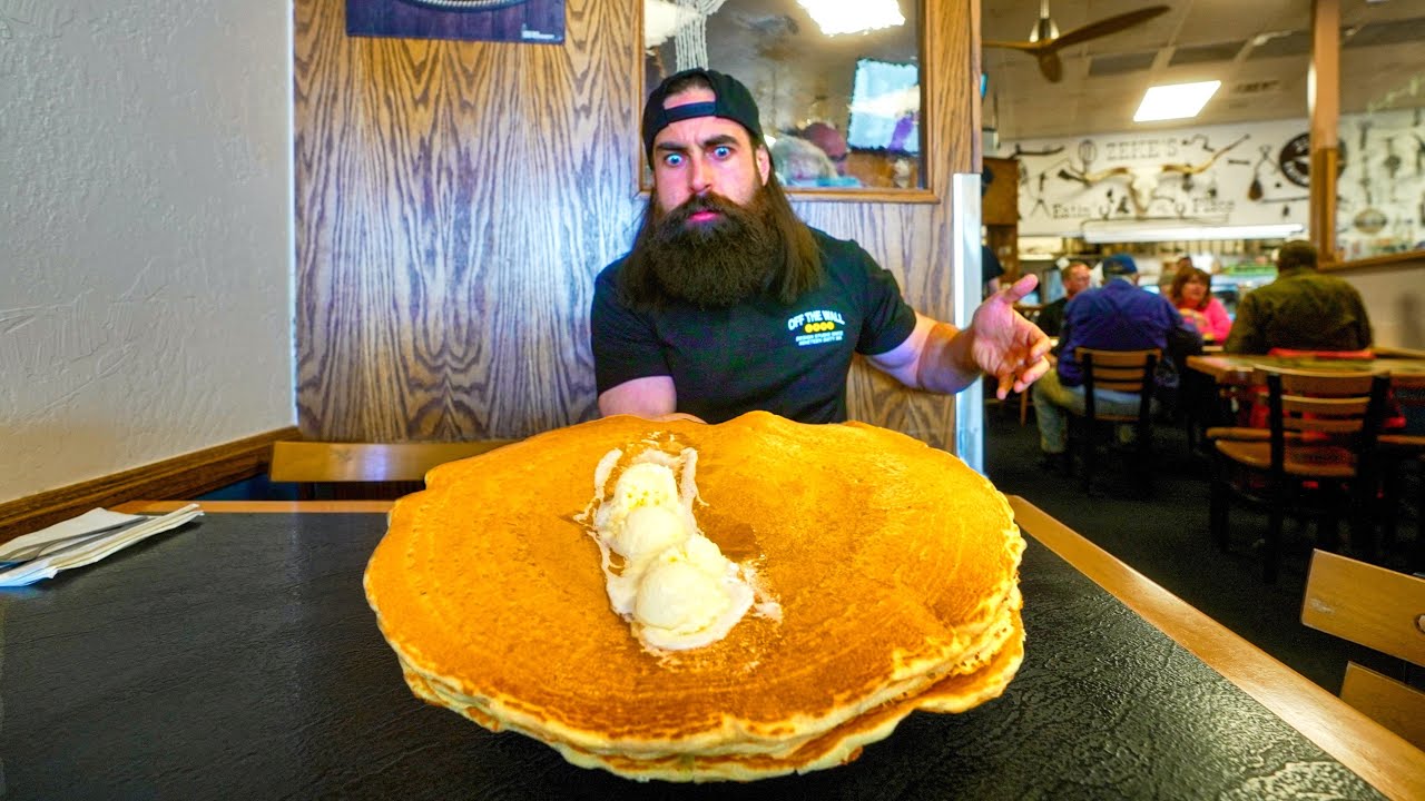 I ORDERED AMERICA’S OLDEST PANCAKE CHALLENGE AT A PACKED DINER IN ARIZONA! | BeardMeatsFood