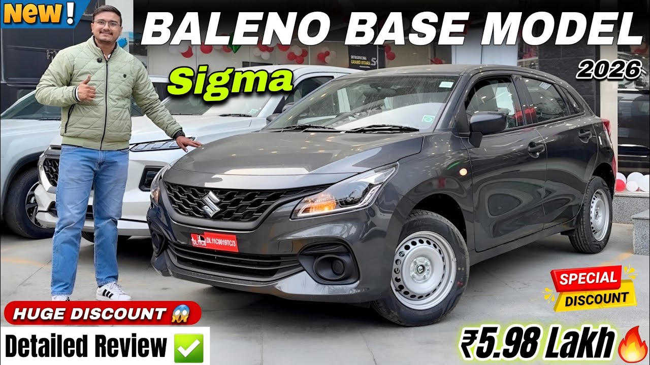 WagonR नही Baleno लेलो🤩 Maruti Baleno Sigma Base Model Detailed Review ✅ 2026 Baleno Sigma Discount 