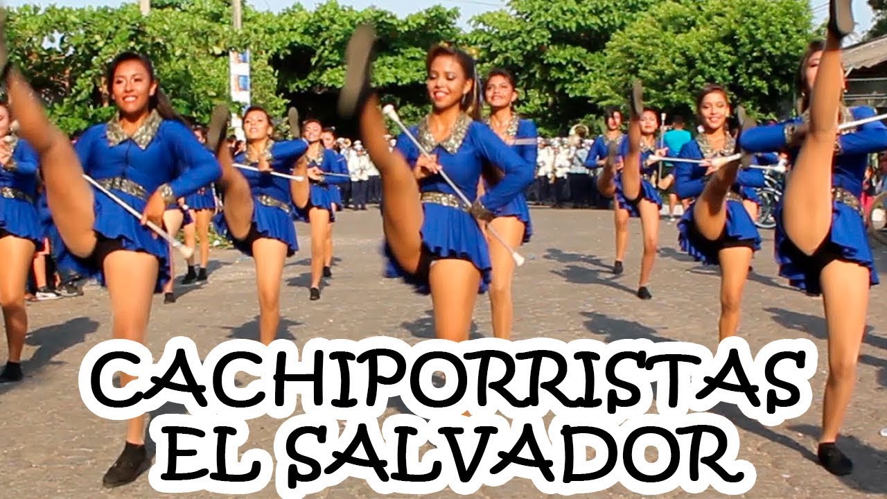 Lindas cachiporristas del Inus band Usulutan en desfile de correos puerto el triunfo 2018
