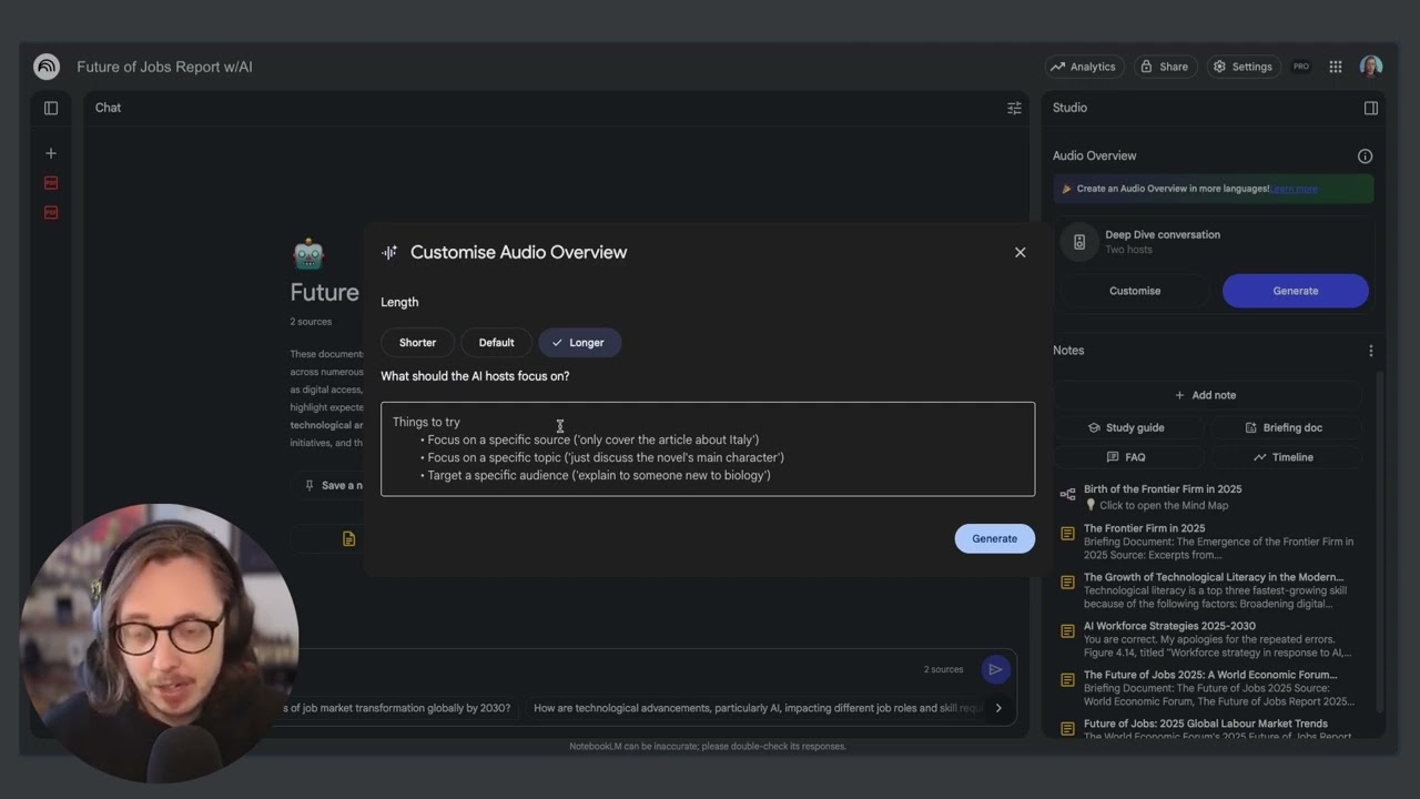 How to customise your NotebookLM Audio overviews