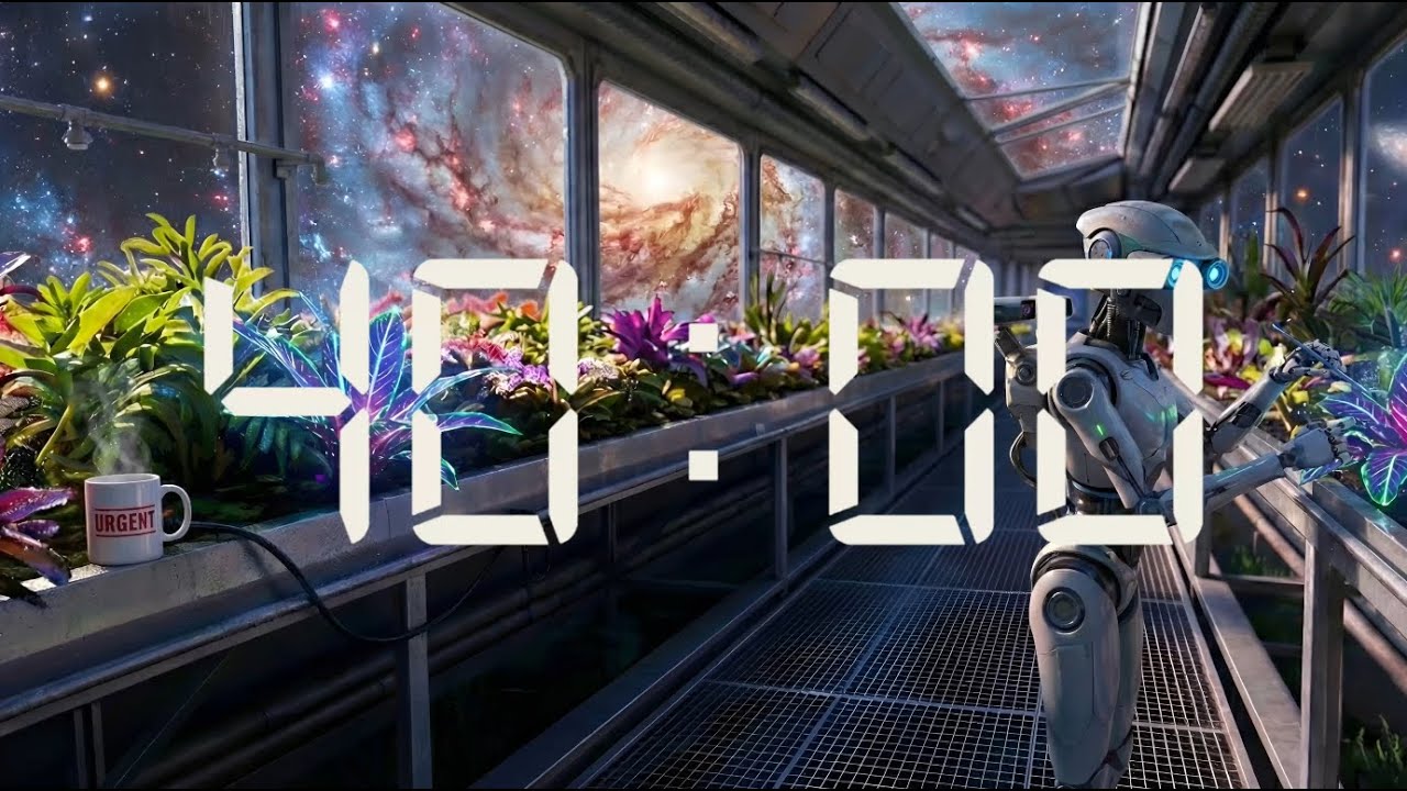 Relaxing Space Garden 🌱 Study with Brown Noise for ADHD (40/10 Loop)