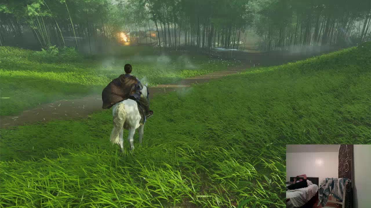 jugando Ghost of Tsushima