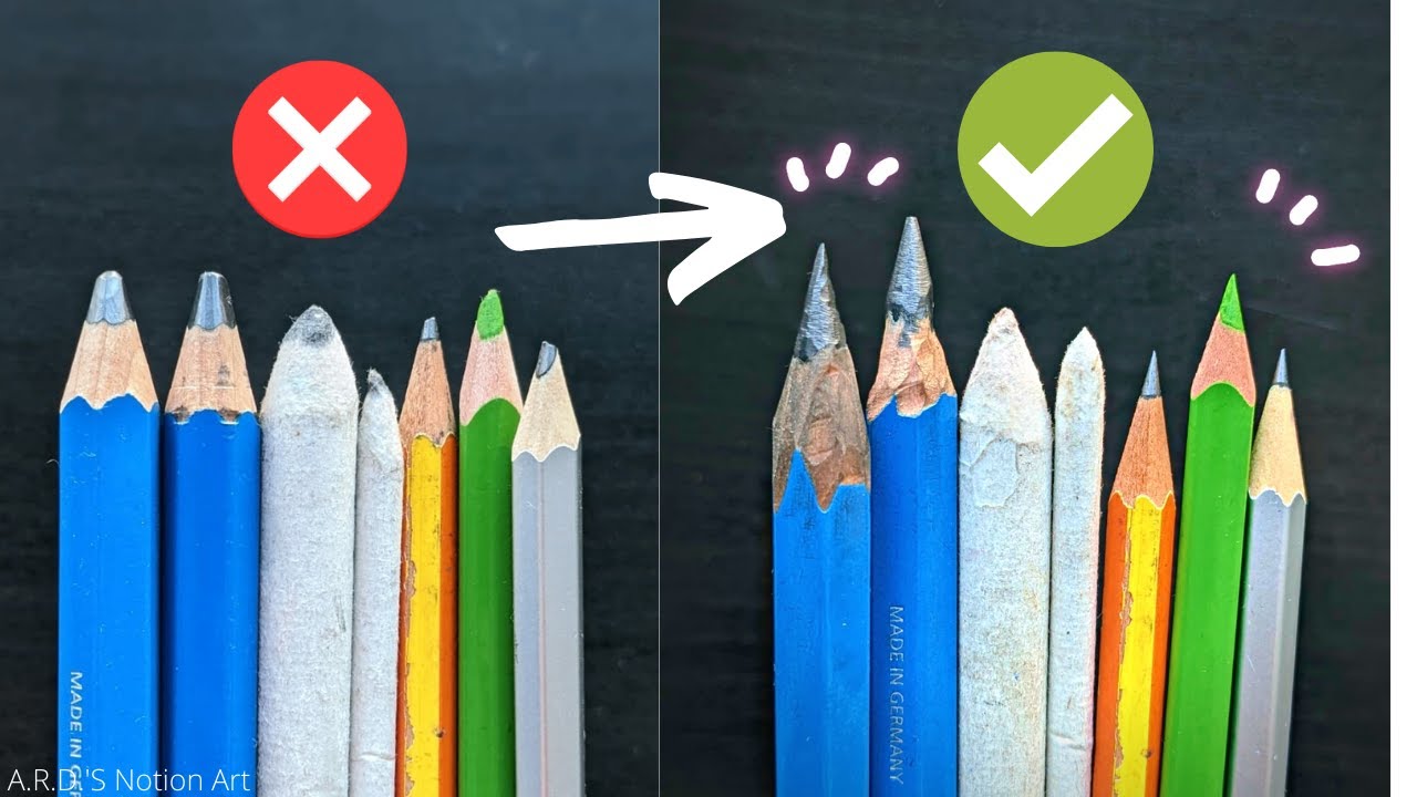 SHARPEN YOUR JUMBO PENCILS & CLEAN YOUR PAPER STUMPS THIS WAY! HOW TO KEEP YOUR PENCILS SHARP?