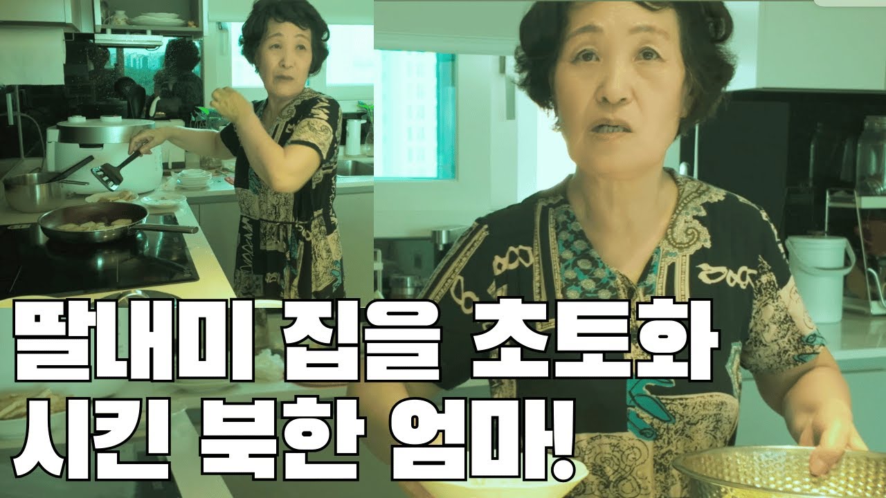 한국의 최신기계에 정신이 활 나가버린 북한 엄마!