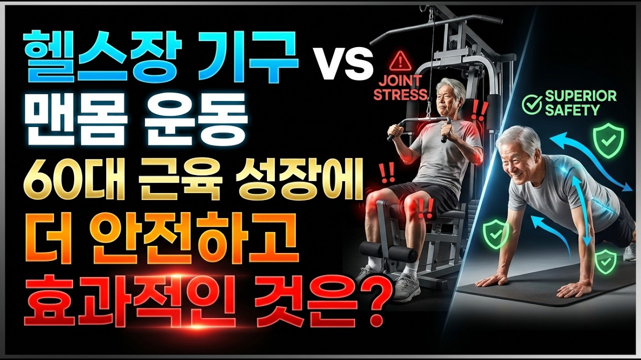 헬스장 기구 vs 맨몸 운동… 60대 근육 성장에 더 안전하고 효과적인 것은？