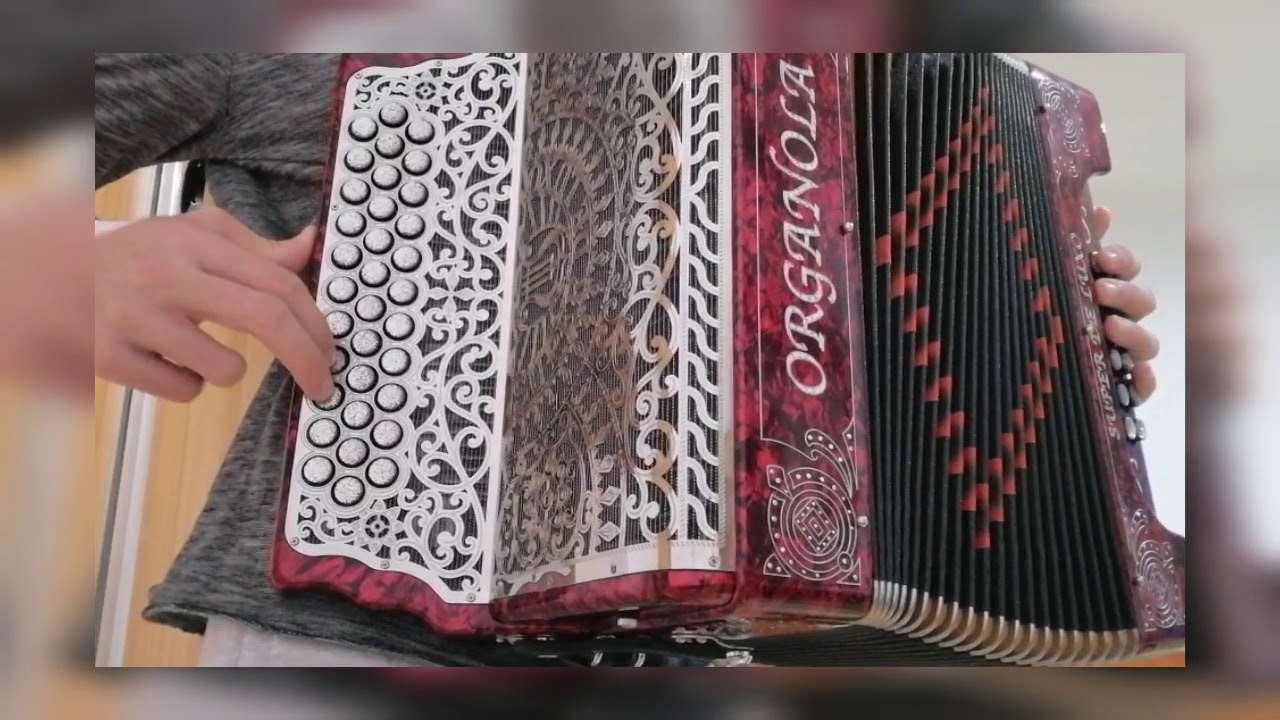 Aprender a tocar água leva regadinho na concertina em Fa