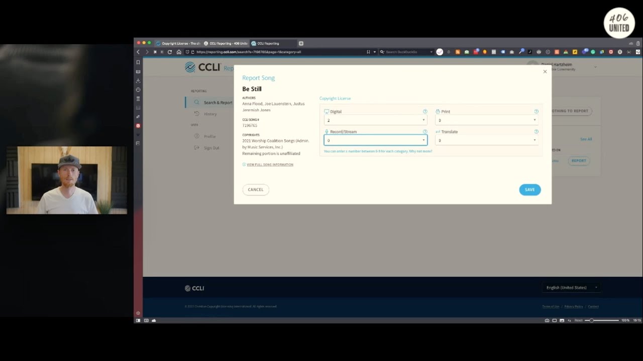 CCLI Reporting Instructions