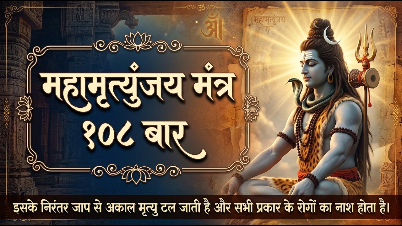 महामृत्युंजय मंत्र 108 times | Mahamrityunjay mantra 108 times fast | maha mrityunjay mantra