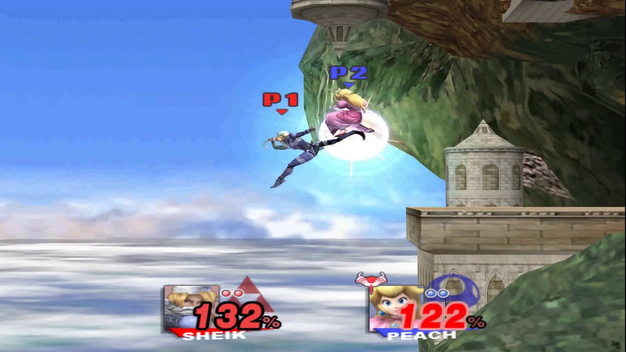 SSBB: Zelda/Sheik vs. Peach Combo-Match [TAS]