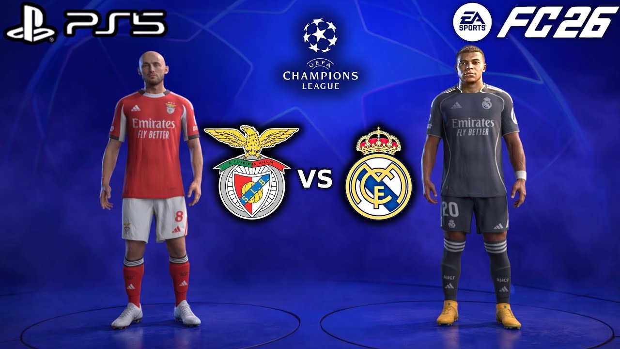 FC26 - Benfica vs Real Madrid | UEFA Champions League 25/26 Full Match | PS5 Gameplay {4K60}