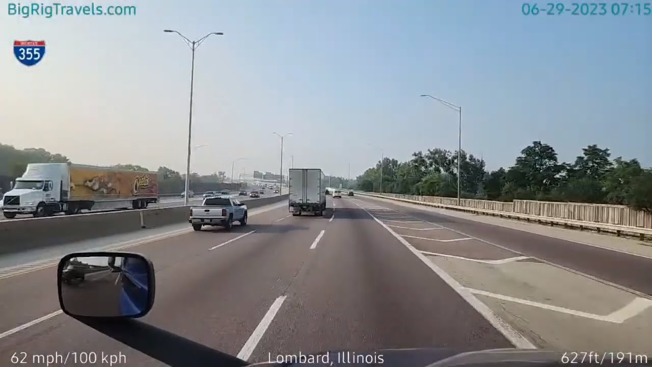 BigRigTravels LIVE | Belvidere, IL to Gary, IN to Aurora, IL (6/29/23 5:49 AM)