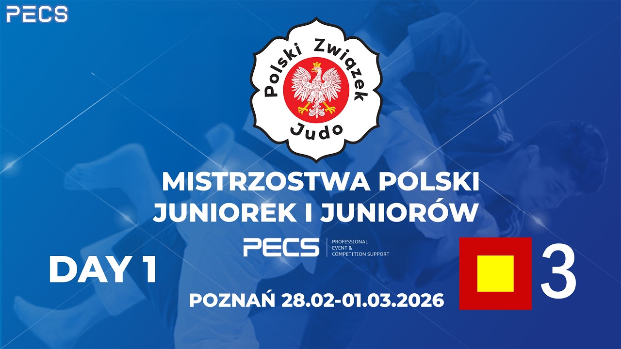 DZIEŃ 1 - TATAMI 3 - MISTRZOSTWA POLSKI JUNIOREK I JUNIORÓW 28.02-01.03.2026 POZNAŃ