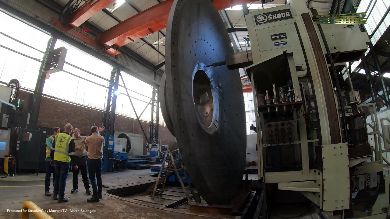 Time Lapse very large 6.5mØ boring mill job