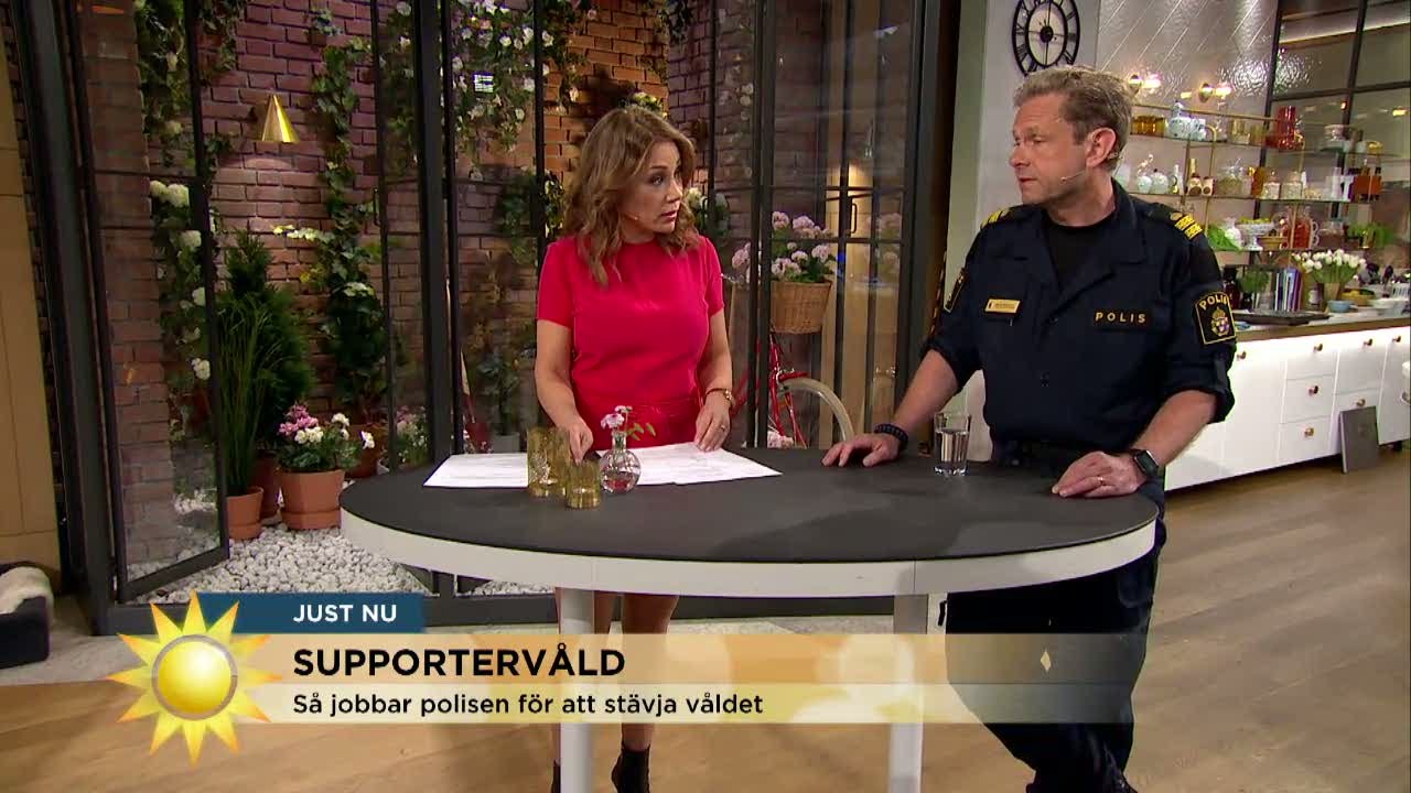 Så jobbar polisen för att stävja supportervåldet - Nyhetsmorgon (TV4)