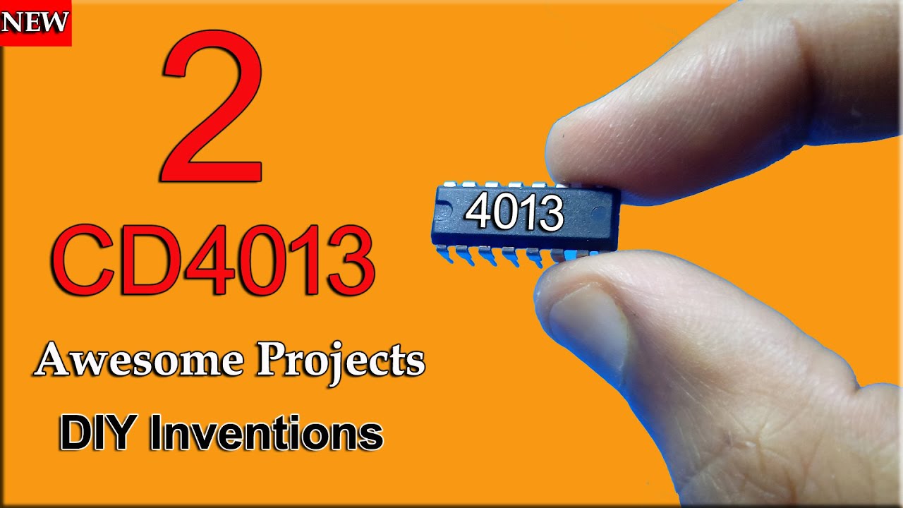 2 Awesome CD4013 IC Projects | DIY Inventions | Electronic Projects Using HCF4013BE i.c