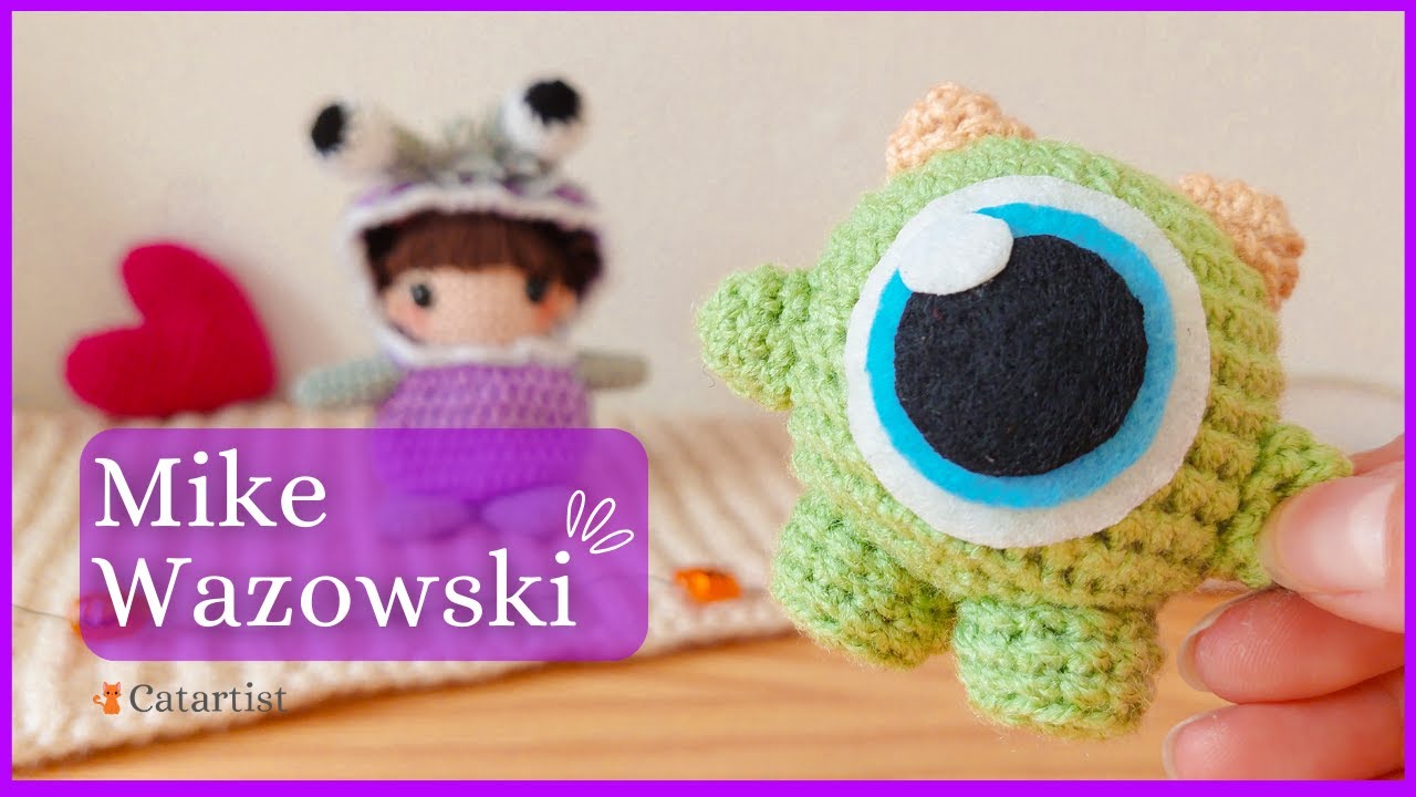 🤩🧶 Crochet MIKE WAZOWSKI Amigurumi - Tutorial para PRINCIPIANTES 😱😍
