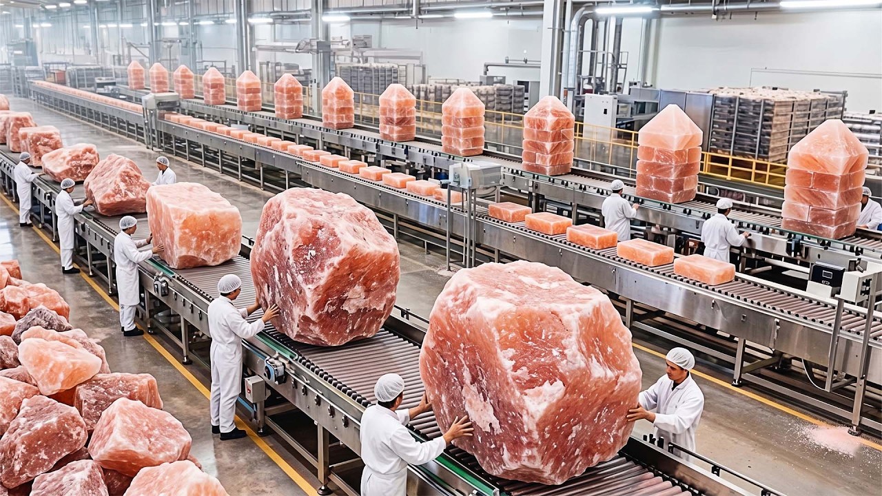 Inside a Himalayan Pink Salt Factory: Turning massive boulders into premium salt crystals
