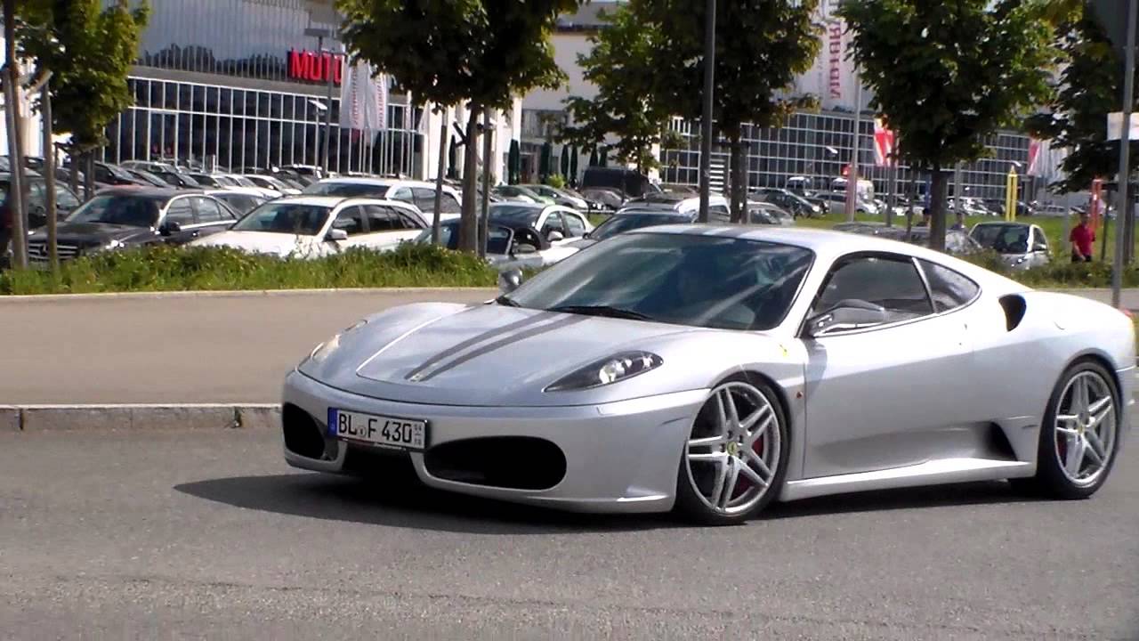 Silver Ferrari F430 sound HD