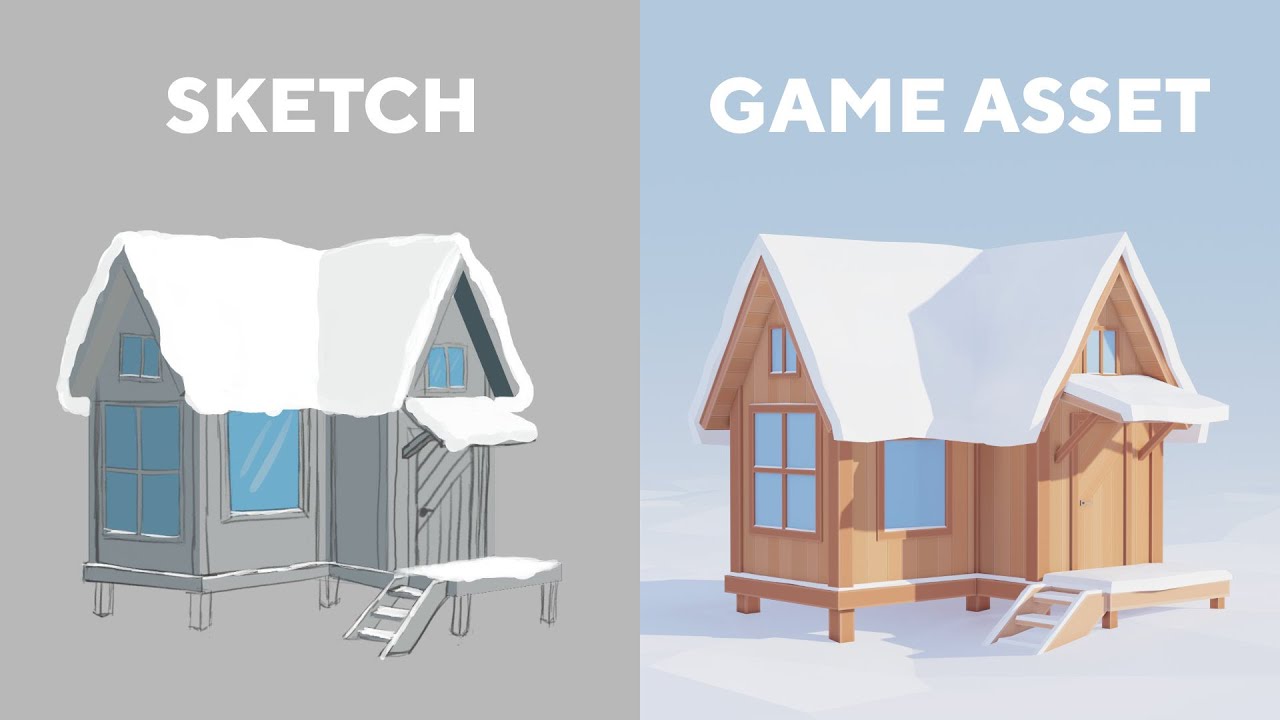 Blender Timelapse - Tiny House Game Asset