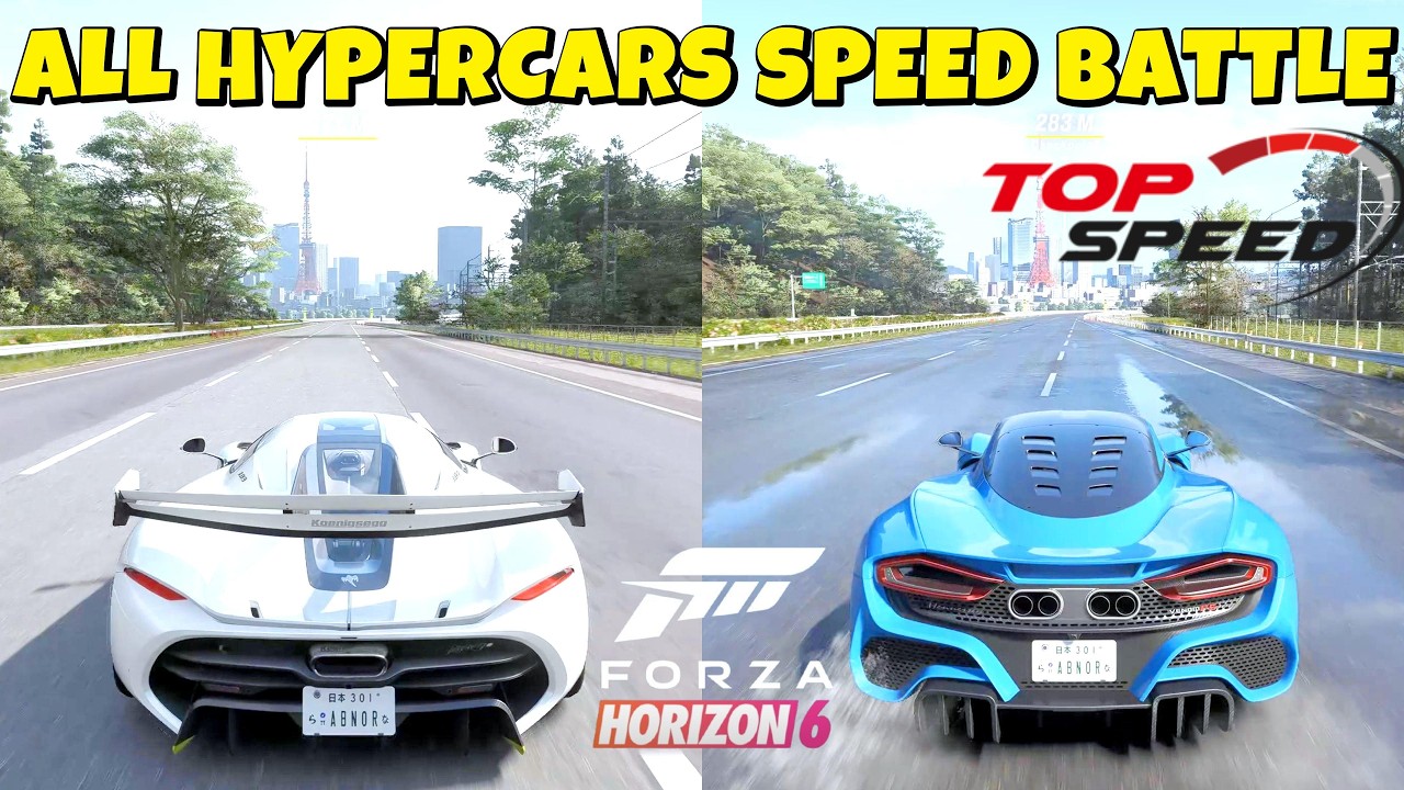 Forza Horizon 6 ALL HYPERCARS  Top Speed Battle & Sound Test! 🔥 Who is the Fastest?
