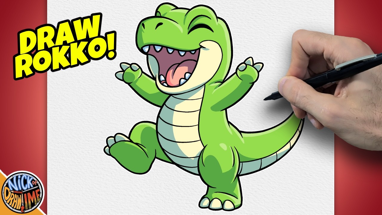 How to Draw ROKKO THE T-REX (BDT)