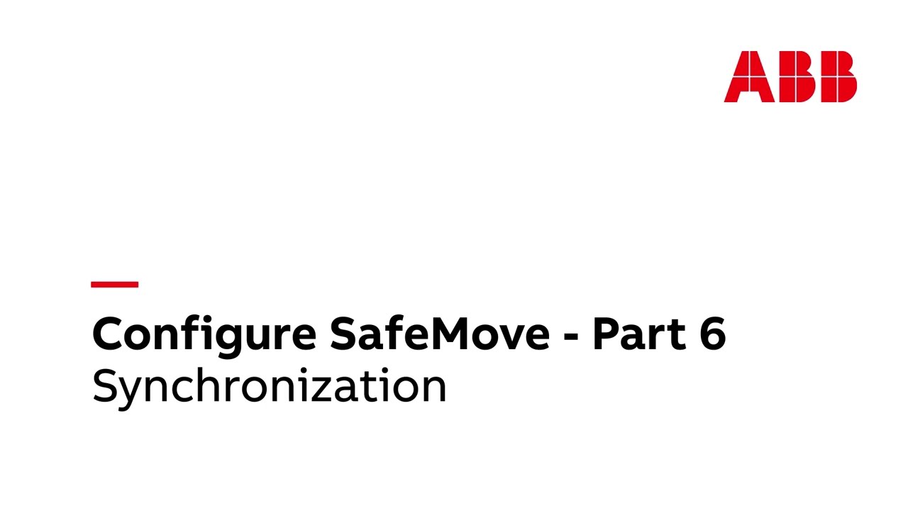Configure SafeMove - Part 6: Synchronization