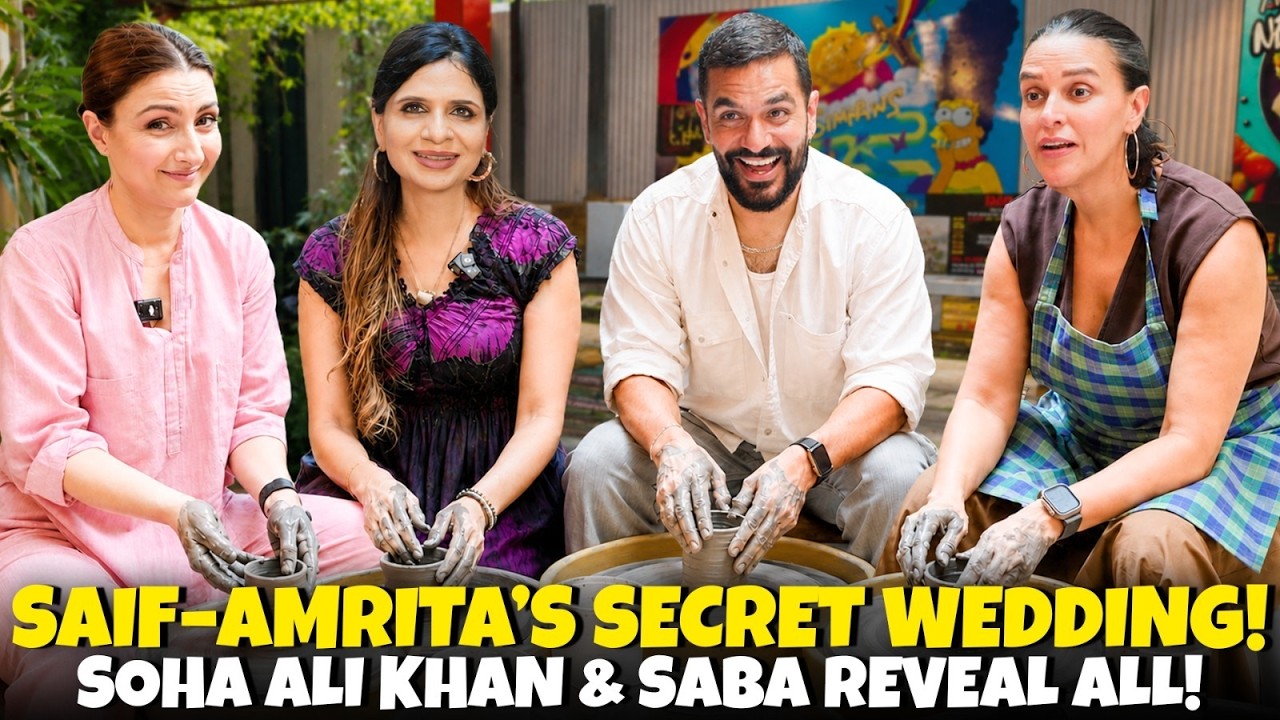Sister Fights In Pataudi Palace - Soha Ali Khan & Saba On A Double Date! Trying Pottery First Time!