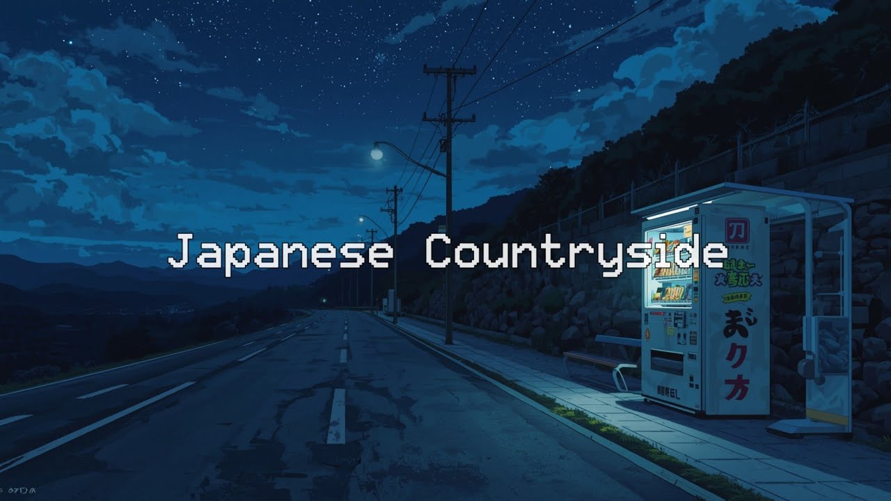 Japanese Countryside Night 🌲🧃| Lofi Sleep Mix — Under the Vending Light ✨