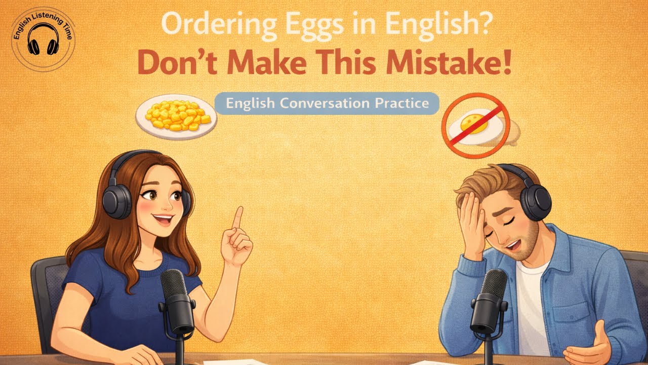 Ordering Eggs in English? Don't Make This Mistake! | English Listening Practice | B1:B2