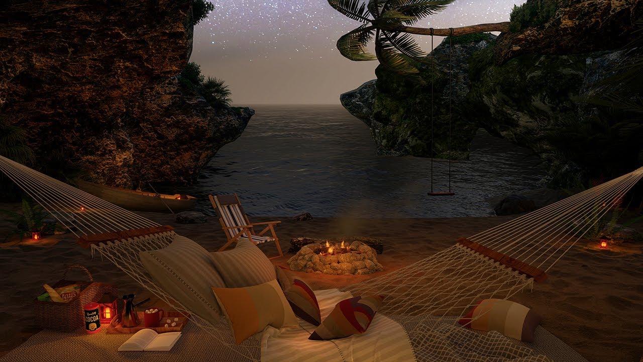 Your Secret Beach Hideout Ambience 🌙 Fall Asleep Safe And Sound In Your Secret Cozy Beach Hideout.