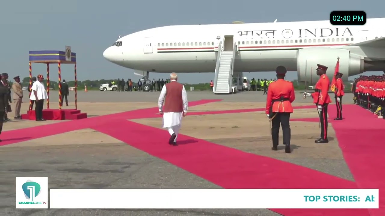 President Mahama welcomes Indian Prime Minister Shri Narendra Modi to Ghana  |  Channel One News