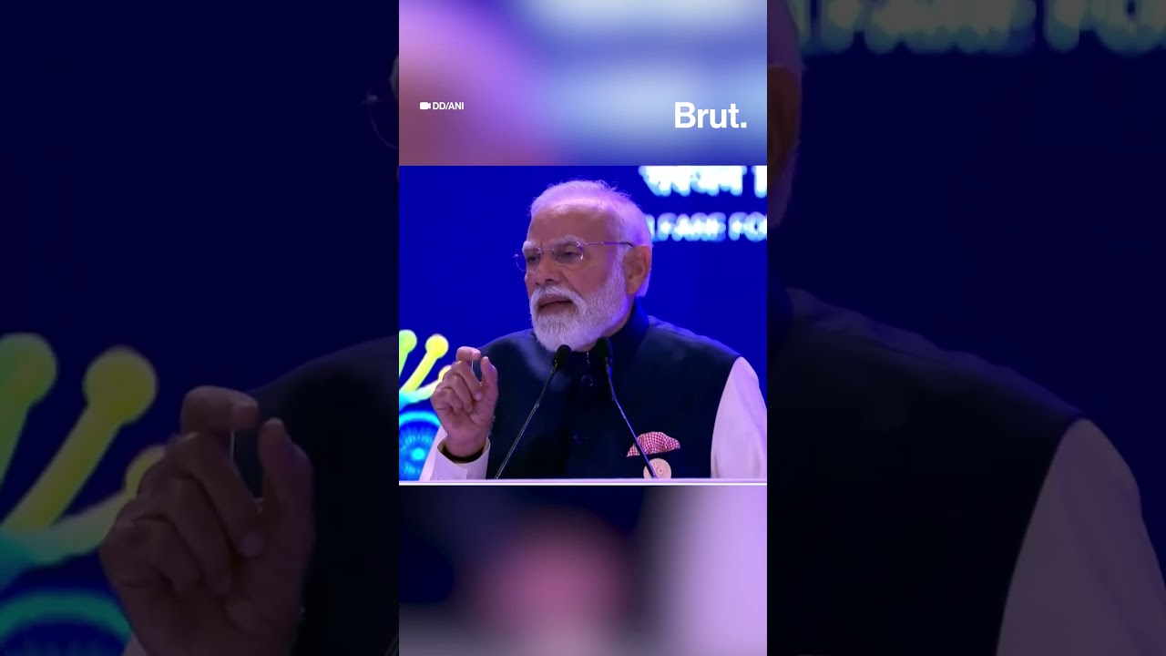 PM Narendra Modi spoke about the rise of deepfakes at the AI Impact Summit. 📹: DD/ANI